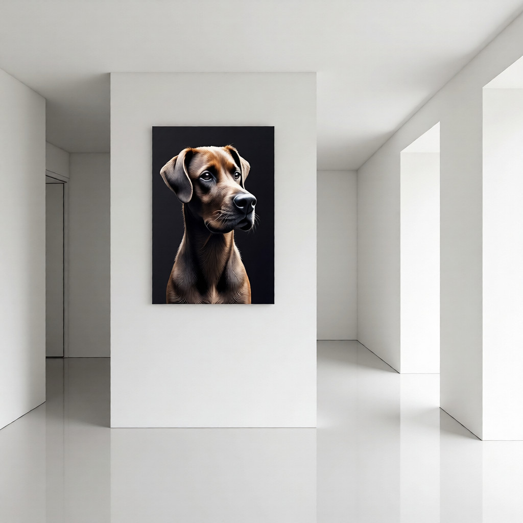 Impression personnalisée chien — tableau premium