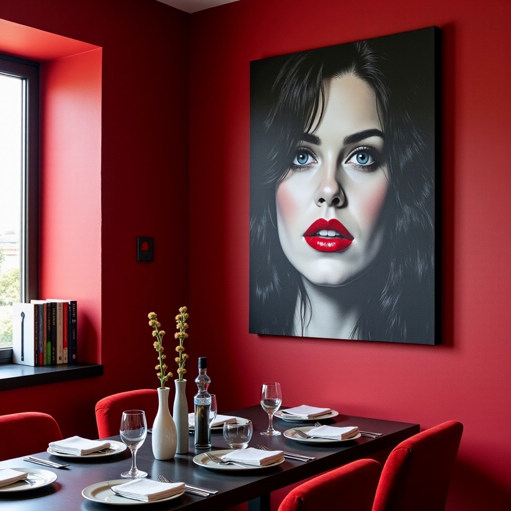 Salle à manger — tableau noir et blanc