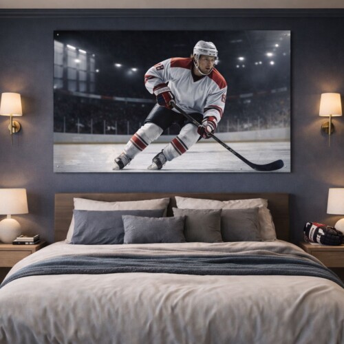 Impression grand format sport joueur de Hockey