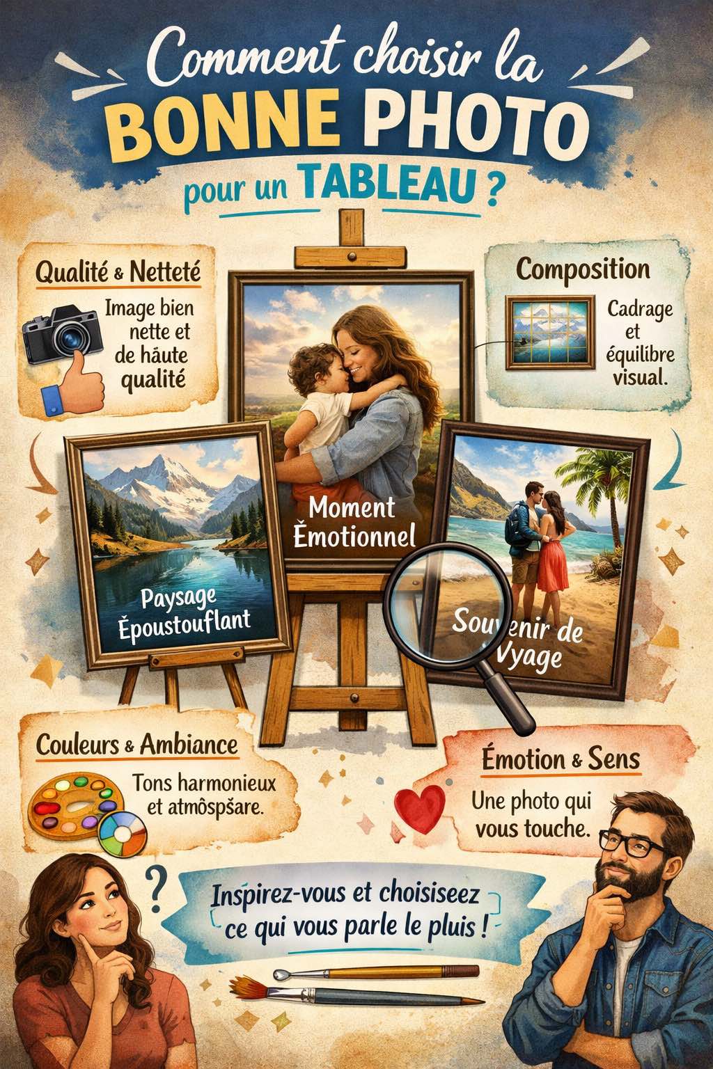 Guide visuel : comment choisir la bonne photo pour un tableau grand format