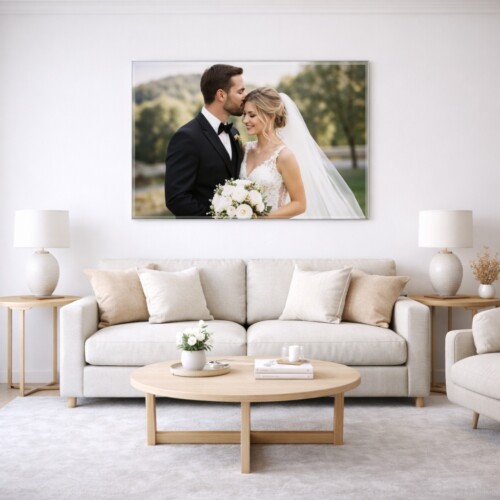 Tableau impression personnalisé mariage grand format