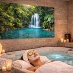 Spa décoration intérieur avec tableaux en plexiglass